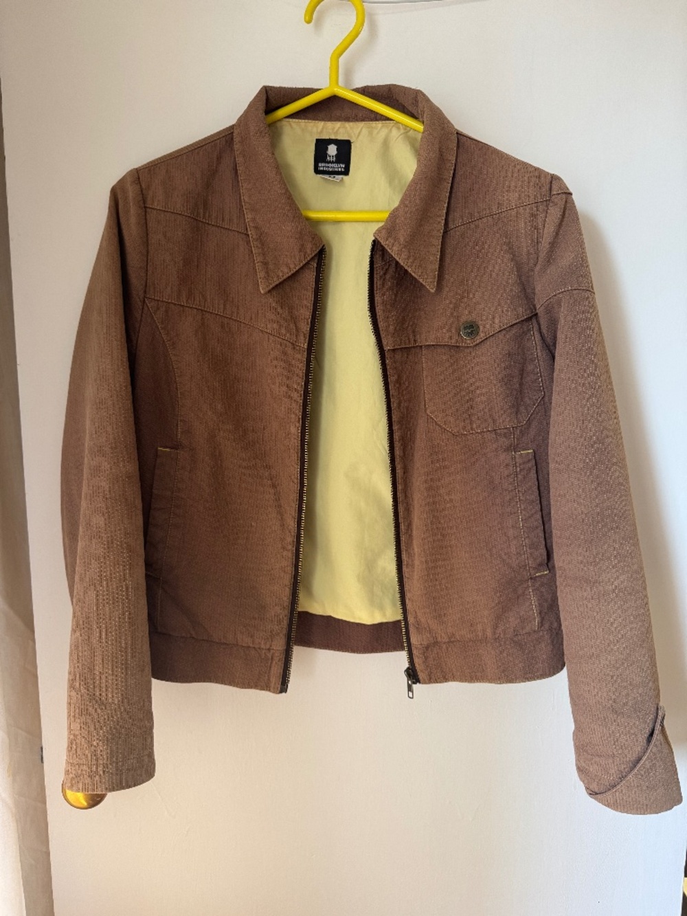 Brooklyn Industries 1990s 90s authentic size M brown short jacket cropped coat!
